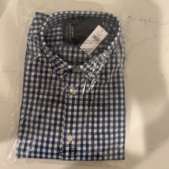 GAP Men’s Poplin Button Down Shirt in Untucked Fit. NWT! Blue Gingham. New. - Picture 7 of 10